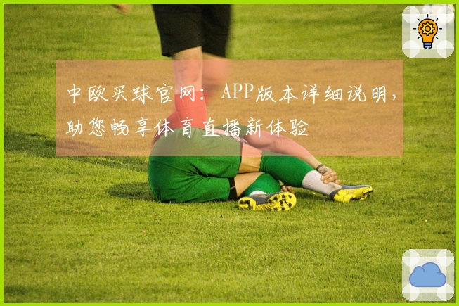 中欧买球官网：APP版本详细说明，助您畅享体育直播新体验